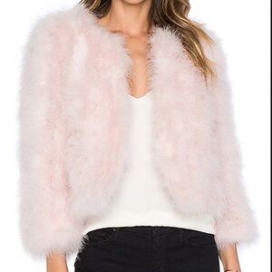 Yumi Kim Away We Go Fur Jacket Blush Size Xs
